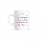 Personalised Bestie ''Definition'' Love Heart Ceramic Gift Mug